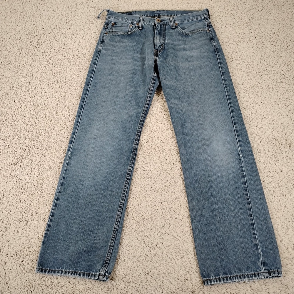 Levis Jeans Mens 32x34 Blue Denim 569 Loose Straight Baggy Y2K Western Cowboy